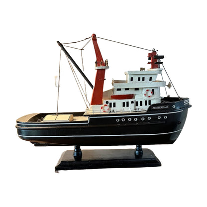 Beautiful Model of Dutch Tugboat "Amsterdam" - A Maritime Treasure!