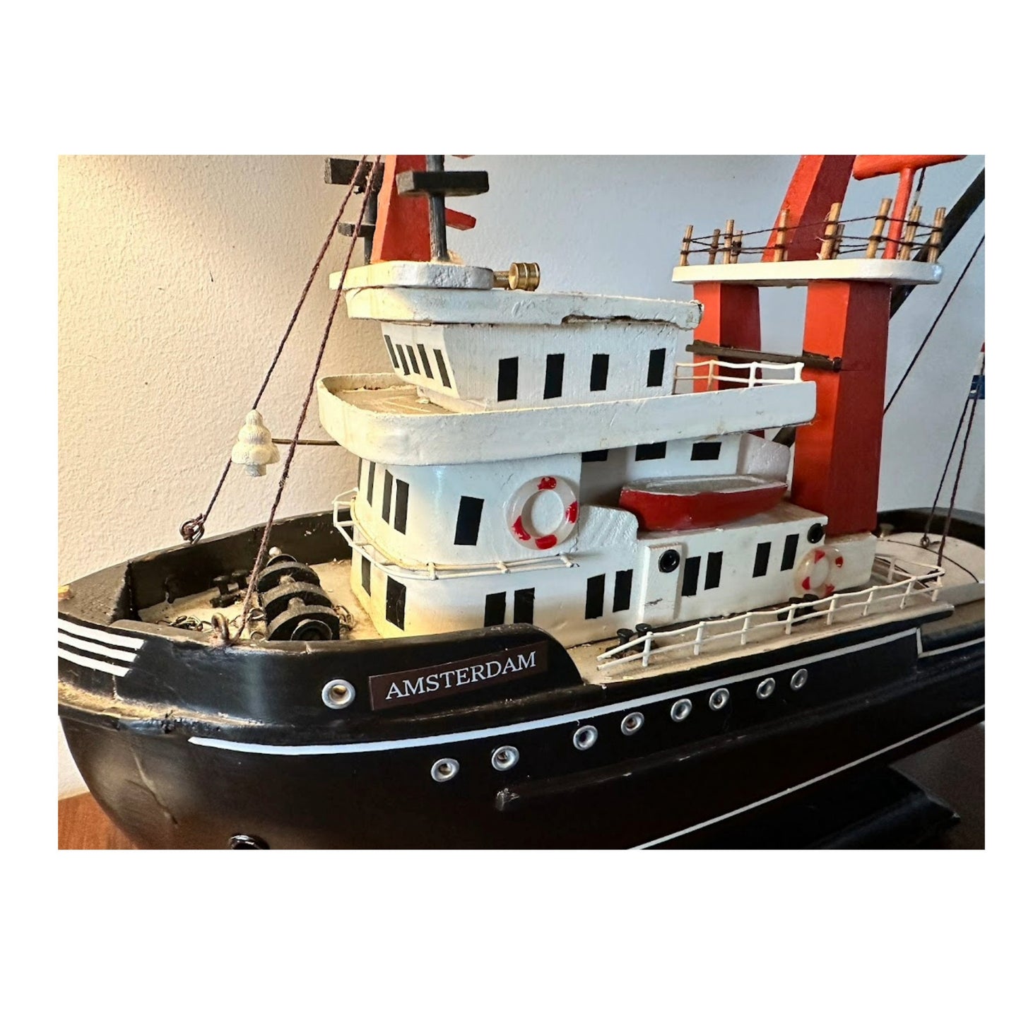 Beautiful Model of Dutch Tugboat "Amsterdam" - A Maritime Treasure!