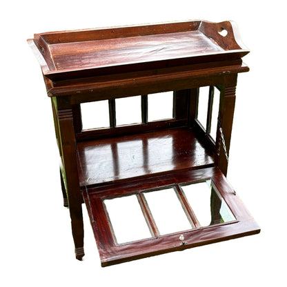 Uniek Vintage Theekastje met Afneembaar Dienblad - Een Charmant Cadeau!