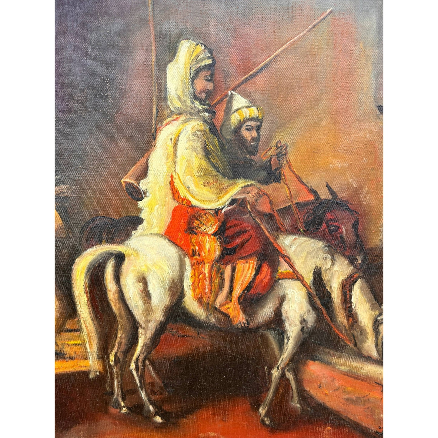 Prachtig Olieverf Schilderij - Verovering van Jeruzalem - Uniek Kunstwerk! - Gratis Verzending - Kunstwerk - Interieur design - Antiek