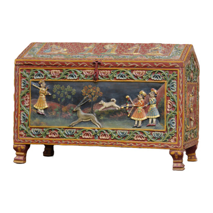 Free Shipping & Beautiful Gift: Beautiful Antique Wedding Chest/Dowry Chest from India!