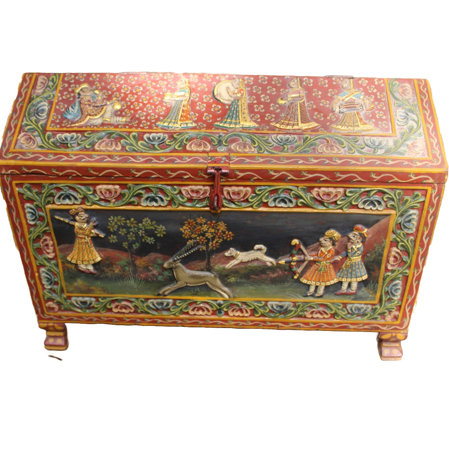 Free Shipping & Beautiful Gift: Beautiful Antique Wedding Chest/Dowry Chest from India!
