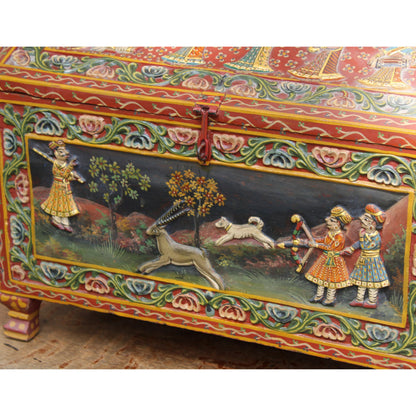 Free Shipping & Beautiful Gift: Beautiful Antique Wedding Chest/Dowry Chest from India!