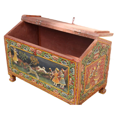 Free Shipping & Beautiful Gift: Beautiful Antique Wedding Chest/Dowry Chest from India!