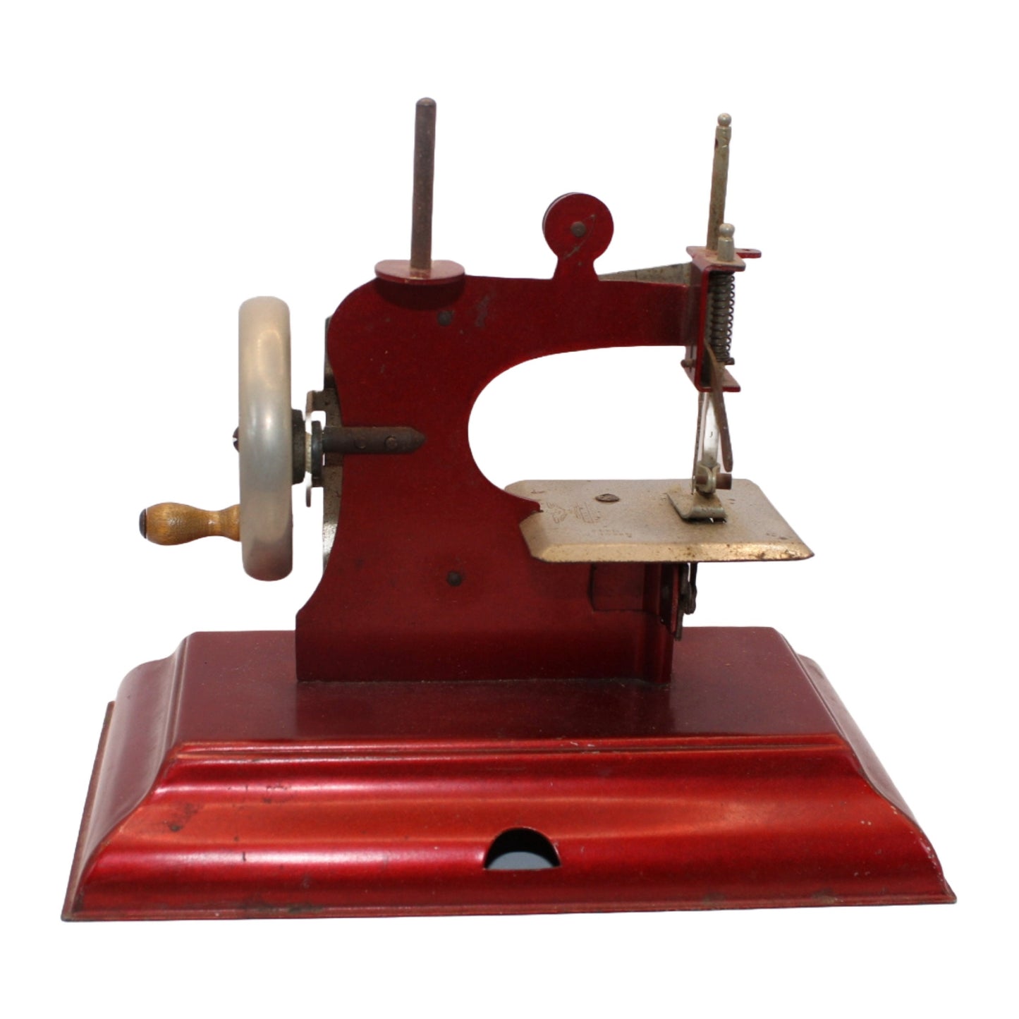 Zeldzame Casige Kindernaaimachine in Donkerrood - Vintage, Goede Staat - Collectors Item - Gratis Verzending - Singer