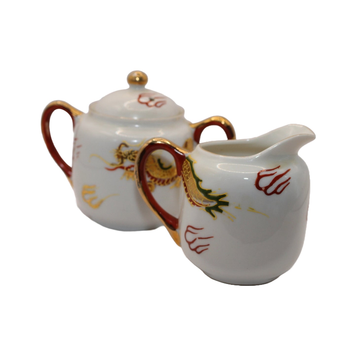 Beautiful Japanese Sugar Bowl and Milk Jug Set - Excellent Condition - Perfect for Tea Lovers - Free Shipping - Collector's Pieces