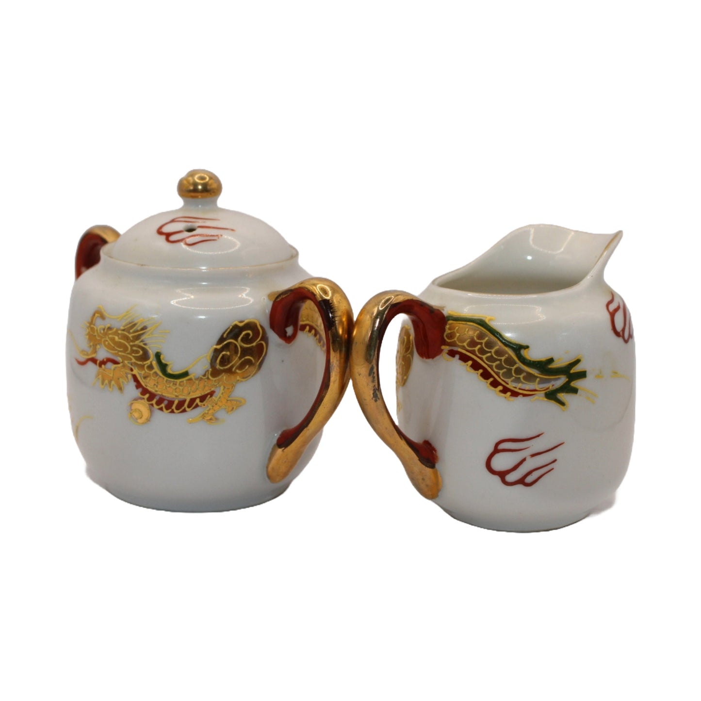 Beautiful Japanese Sugar Bowl and Milk Jug Set - Excellent Condition - Perfect for Tea Lovers - Free Shipping - Collector's Pieces