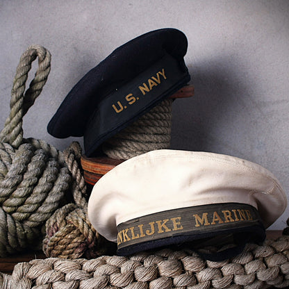 Unieke Nederlandse Koninklijke Marine Pet - Vintage uit de Jaren '40 - Een Historisch Verzamelobject - Prachtig cadeau - Gratis Verzending