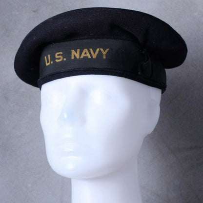 Authentieke WWII US Navy "Donald Duck" Plattemuts van USS Lizardfish Onderzeeër Bemanningslid J.M. Hill