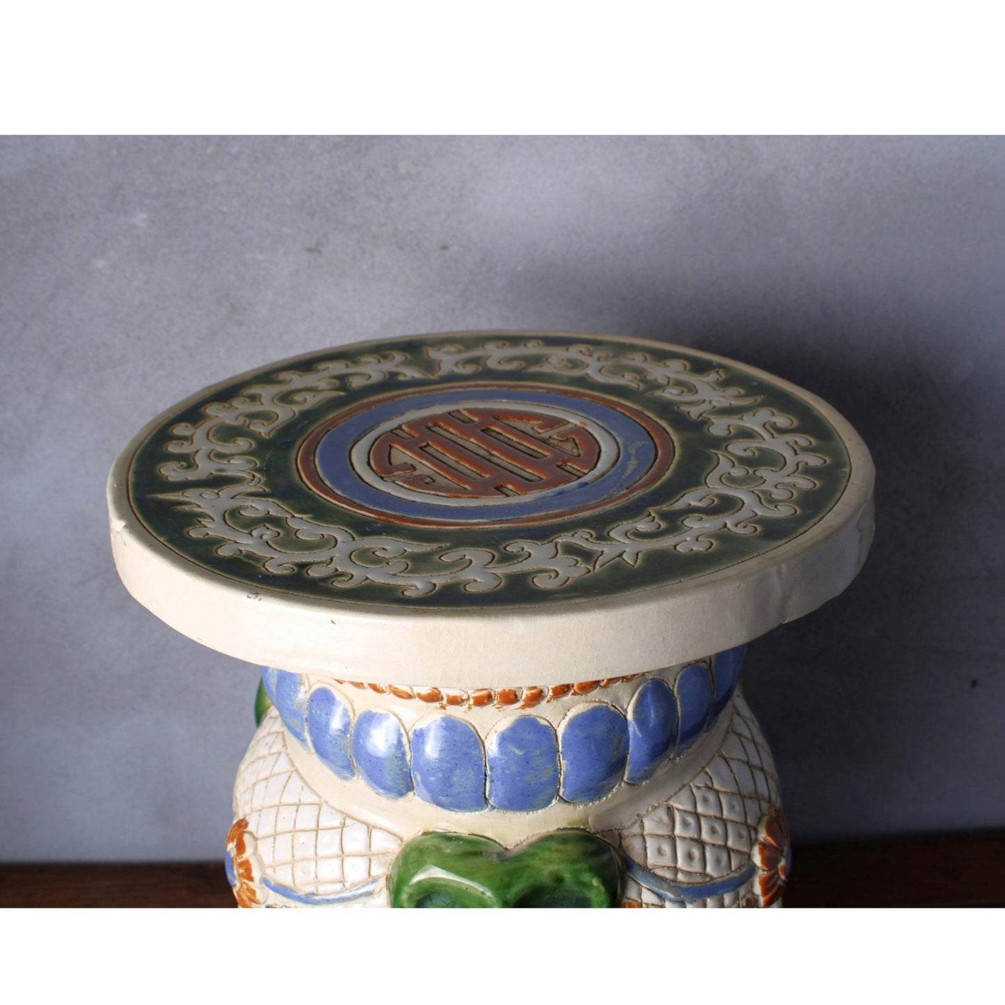 Unique Hand Painted XXL Ceramic Elephant Plant Stand - Hollywood Regency Style - Free Shipping - Home Decoration - Decoration