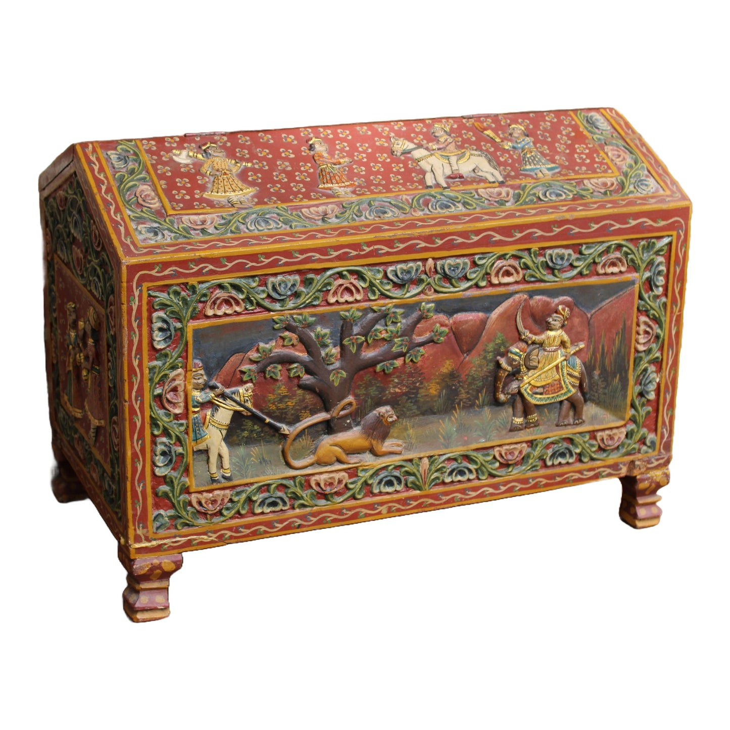 Free Shipping & Beautiful Gift: Beautiful Antique Wedding Chest/Dowry Chest from India!