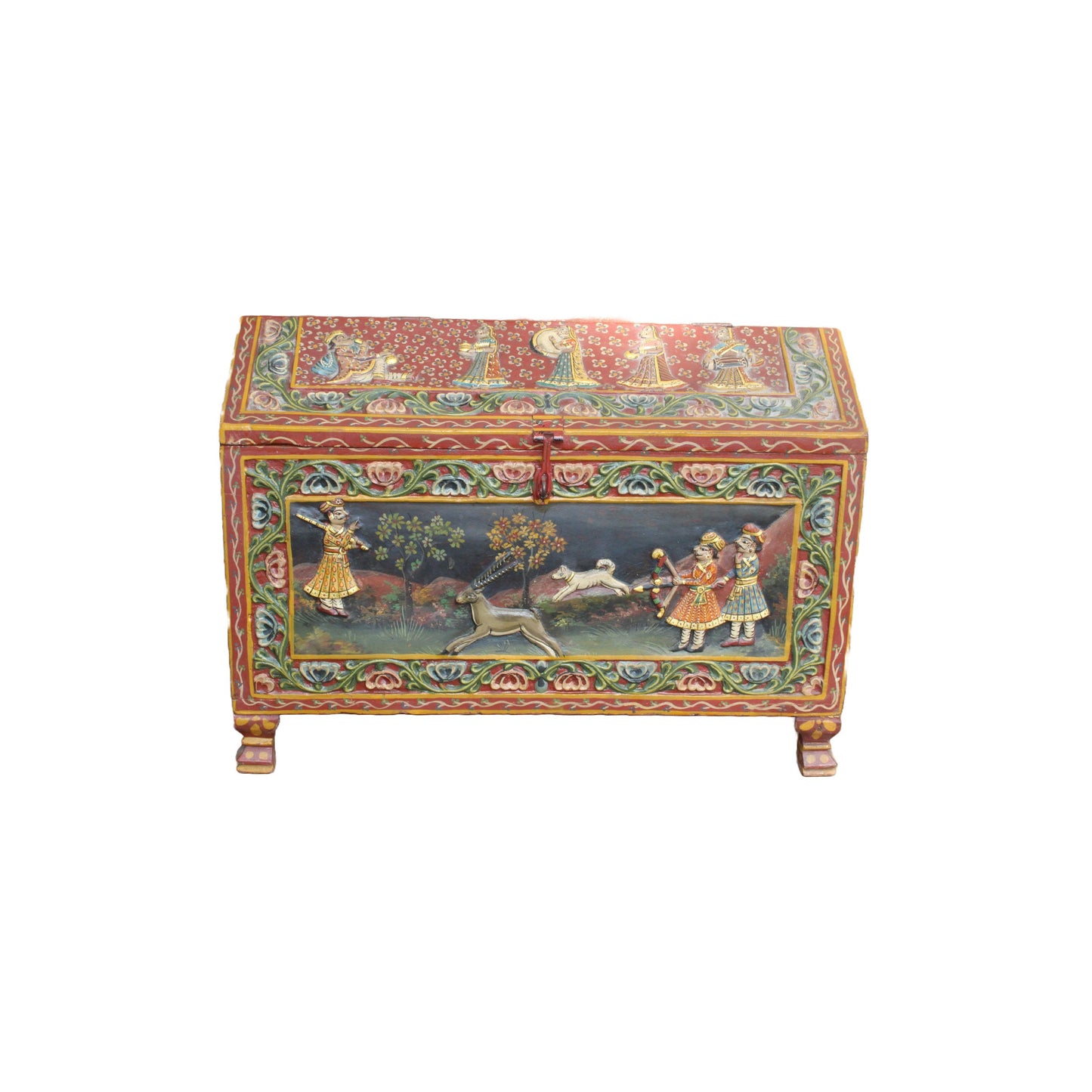 Free Shipping & Beautiful Gift: Beautiful Antique Wedding Chest/Dowry Chest from India!