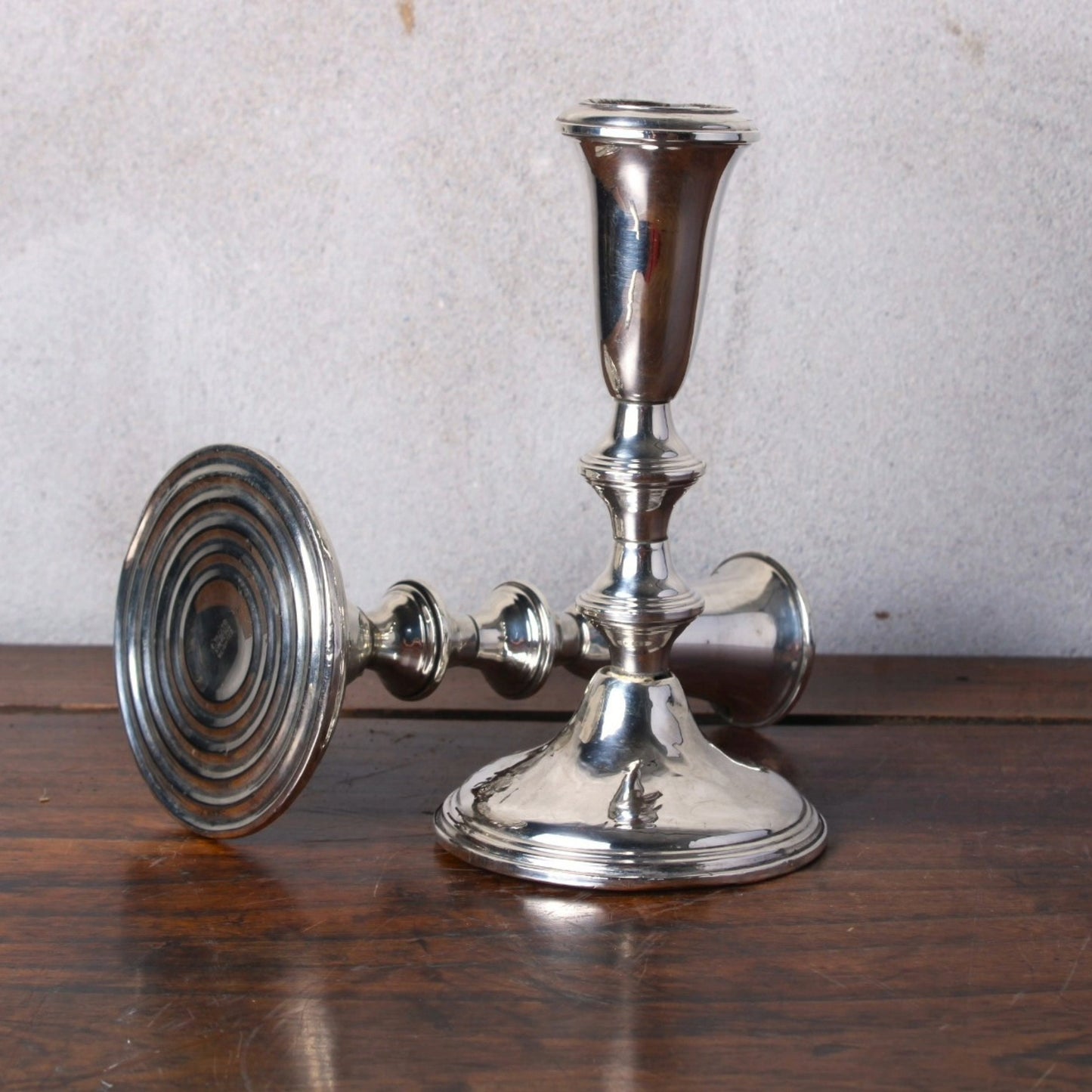 Two Large Weighted 925 Silver Candle Holders from Empire Sterling - Antique - Vintage - Candle Holders - Candles - Free Shipping