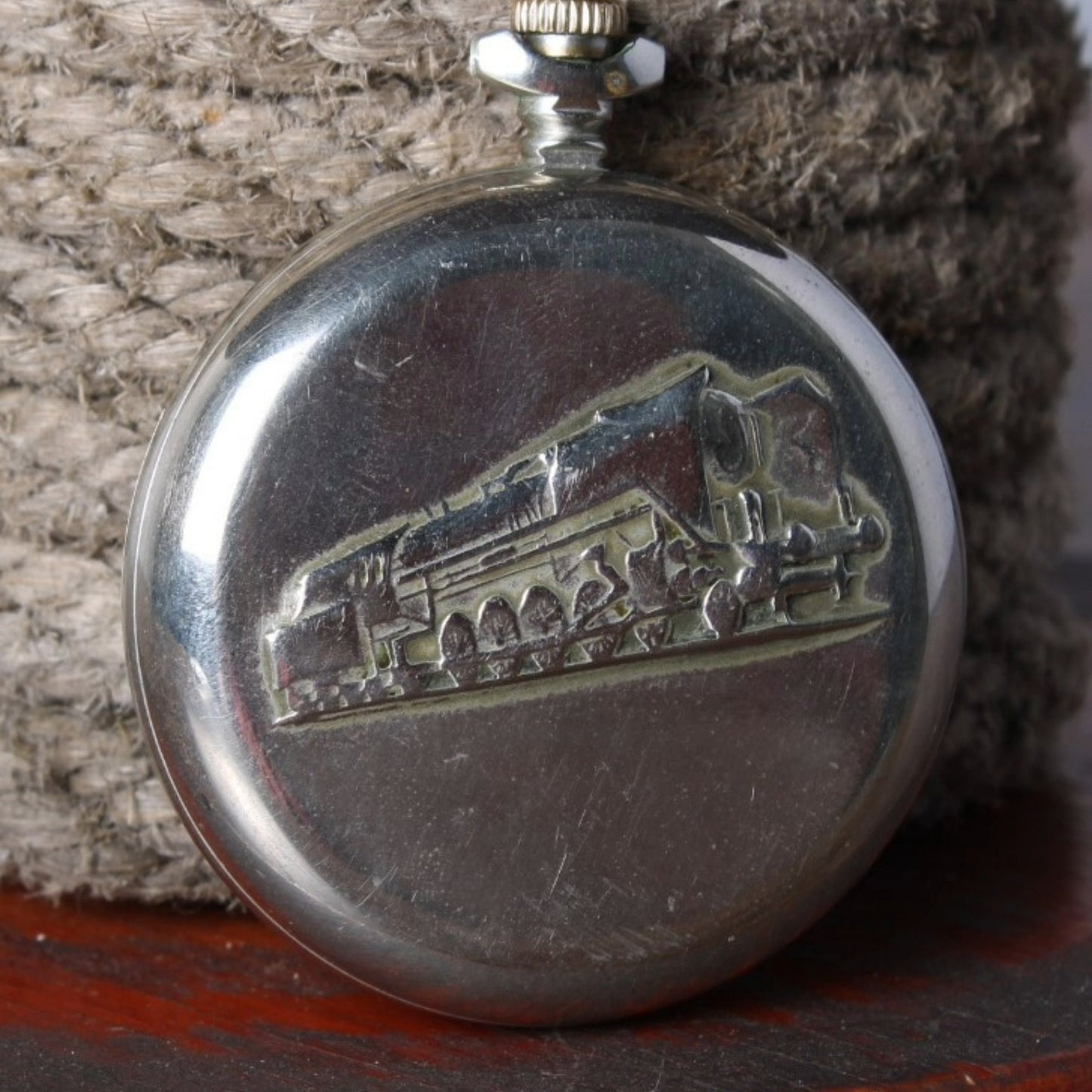 Vintage Sovjet-zakhorloge "Molnija Locomotief" 1992 - Perfecte Werkende Staat - Gratis Verzending - Perfect cadeau - Verzamelobject