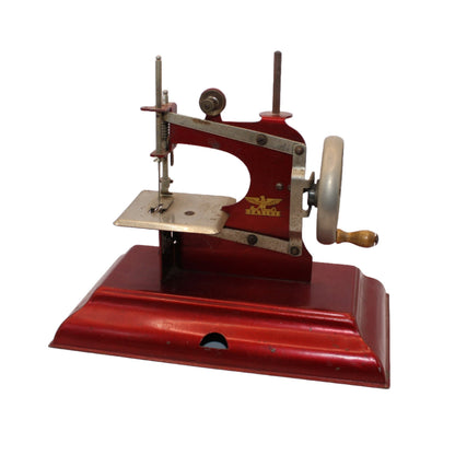 Zeldzame Casige Kindernaaimachine in Donkerrood - Vintage, Goede Staat - Collectors Item - Gratis Verzending - Singer