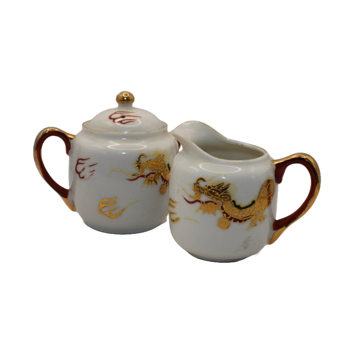 Beautiful Japanese Sugar Bowl and Milk Jug Set - Excellent Condition - Perfect for Tea Lovers - Free Shipping - Collector's Pieces