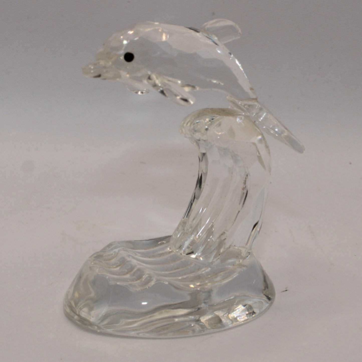 Elegante Kistral Kristallen Dolfijn Beeld - 18 cm Hoog - Schitterend Collectorsitem