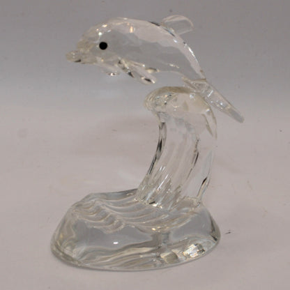 Elegante Kistral Kristallen Dolfijn Beeld - 18 cm Hoog - Schitterend Collectorsitem