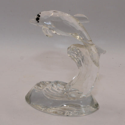 Elegante Kistral Kristallen Dolfijn Beeld - 18 cm Hoog - Schitterend Collectorsitem