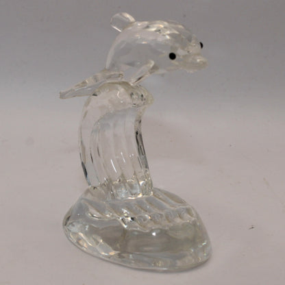 Elegante Kistral Kristallen Dolfijn Beeld - 18 cm Hoog - Schitterend Collectorsitem