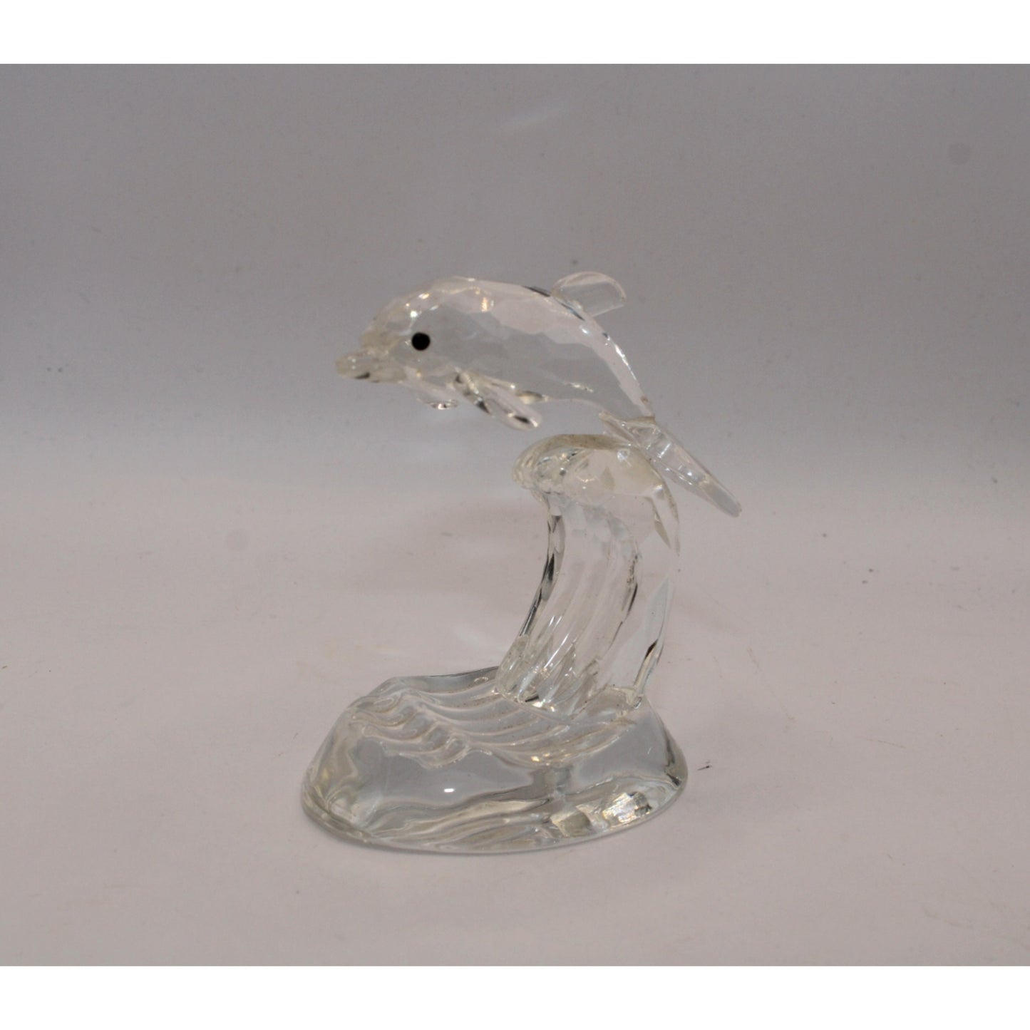 Elegante Kistral Kristallen Dolfijn Beeld - 18 cm Hoog - Schitterend Collectorsitem