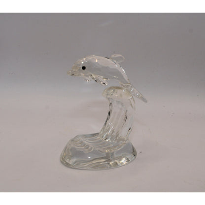 Elegante Kistral Kristallen Dolfijn Beeld - 18 cm Hoog - Schitterend Collectorsitem