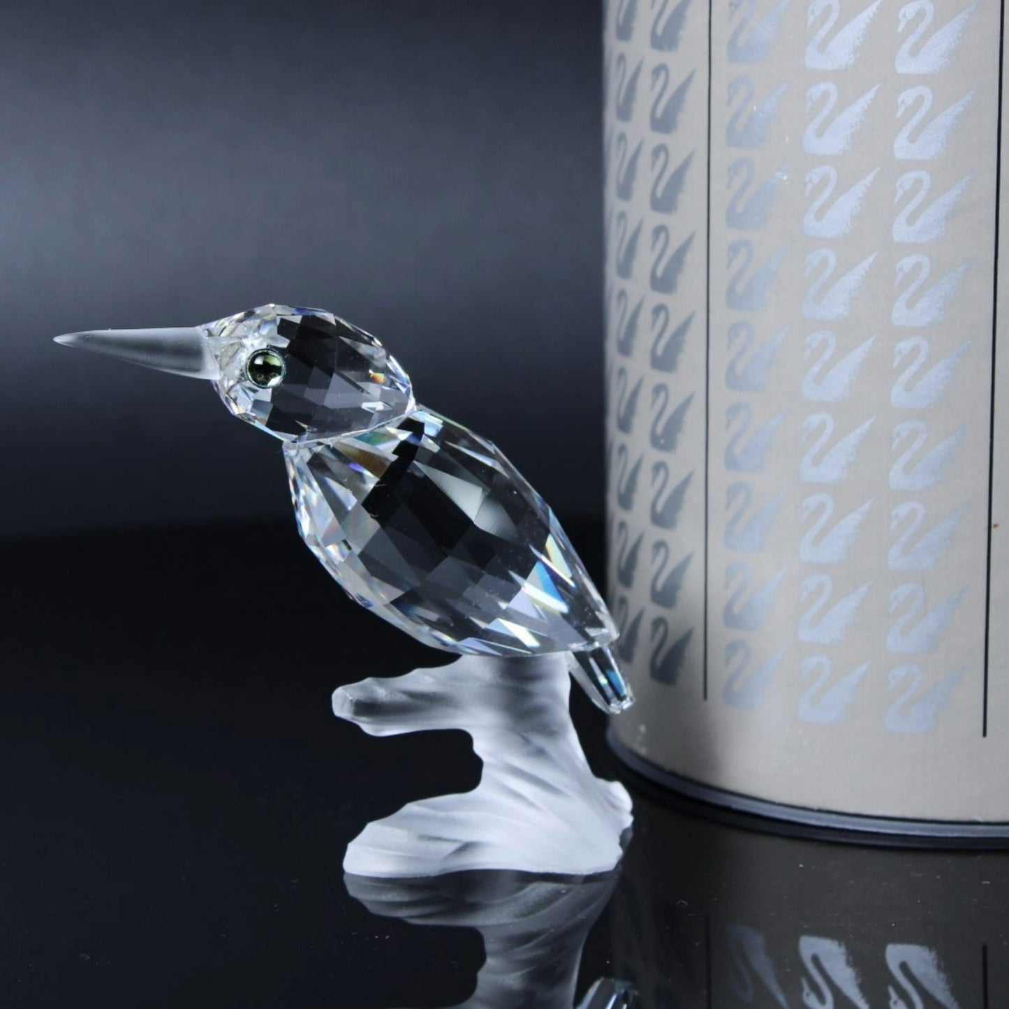 Swarovski IJsvogel op een Takje Beeldje - Inclusief Originele Doos en Certificaat