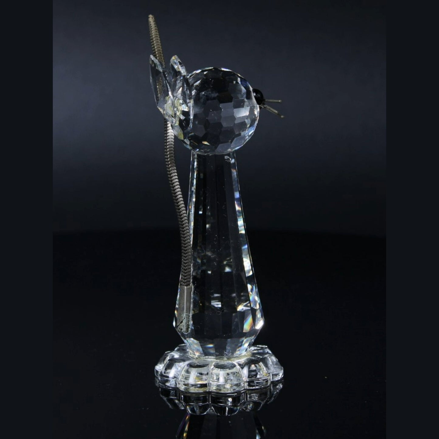 Swarovski Crystal Cat Figurine - Includes Box, Without Certificate