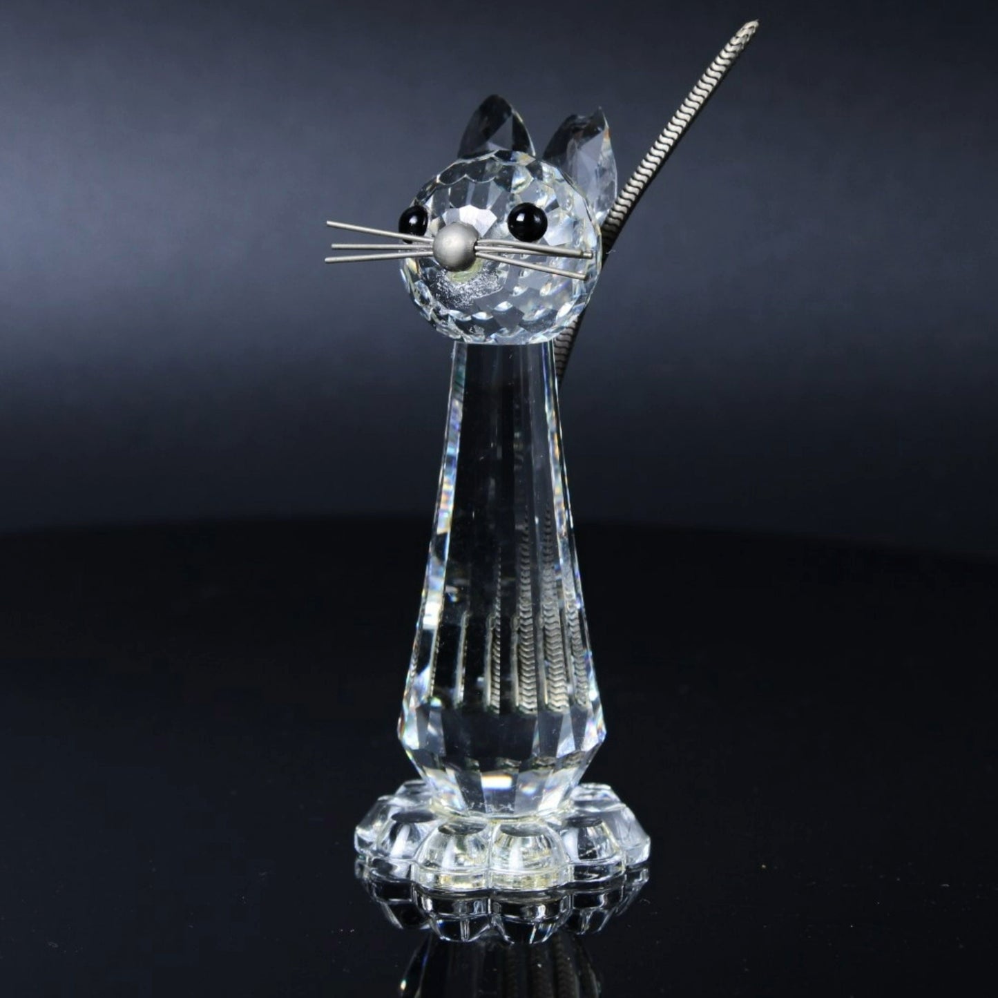 Swarovski Crystal Cat Figurine - Includes Box, Without Certificate