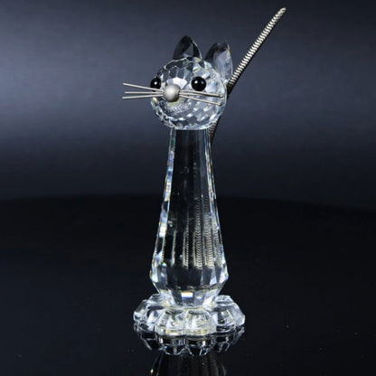 Swarovski Crystal Cat Figurine - Includes Box, Without Certificate
