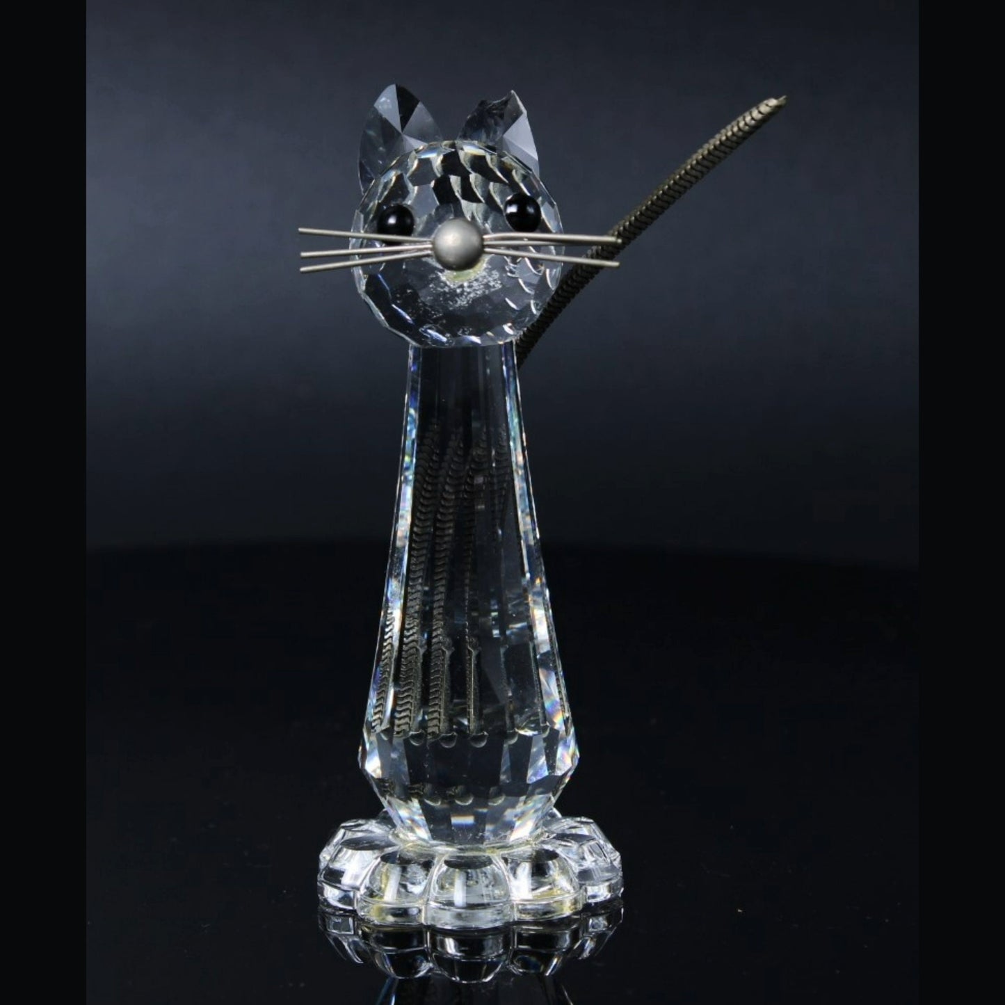 Swarovski Crystal Cat Figurine - Includes Box, Without Certificate