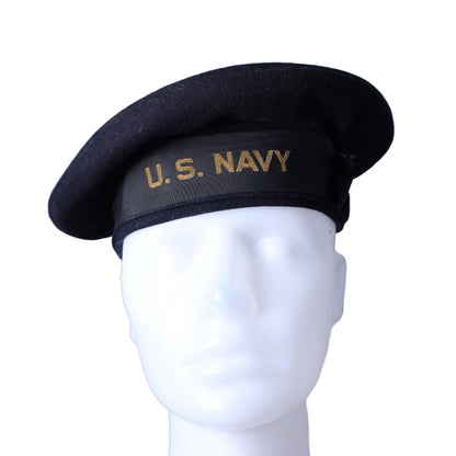 Authentieke WWII US Navy "Donald Duck" Plattemuts van USS Lizardfish Onderzeeër Bemanningslid J.M. Hill