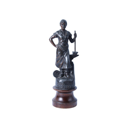 Le Forgeron - Prachtige Handgemaakte Antieke Bronzen Sculptuur - Gratis Verzending - De Smid - Arbeiderskunst - Socialisme - antiek - kunst