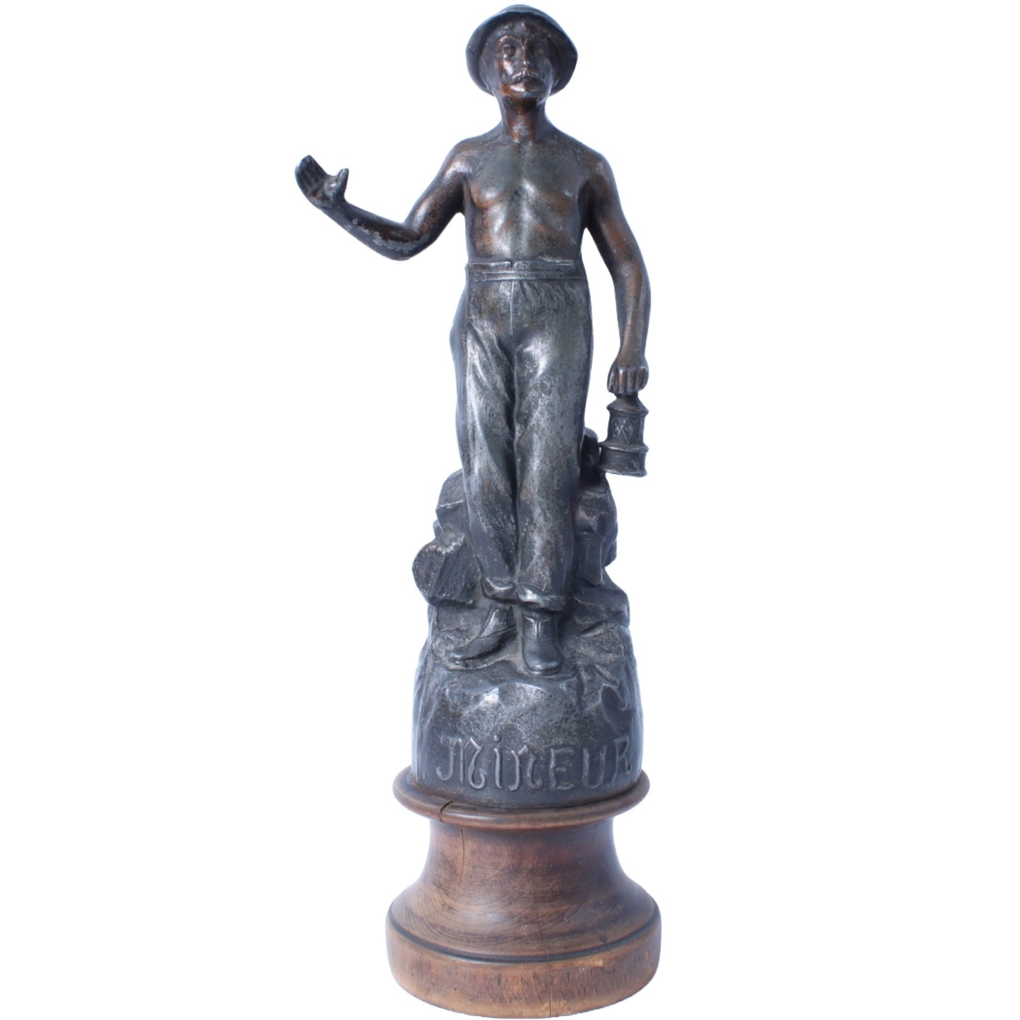 Le Mineur - Beautiful Handmade Antique Bronze Sculpture - Free Shipping - miner - Socialism - Art - Antique