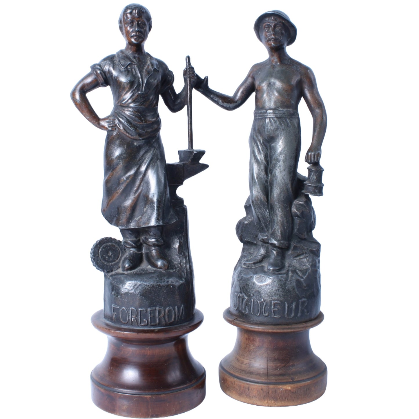 Le Mineur - Beautiful Handmade Antique Bronze Sculpture - Free Shipping - miner - Socialism - Art - Antique