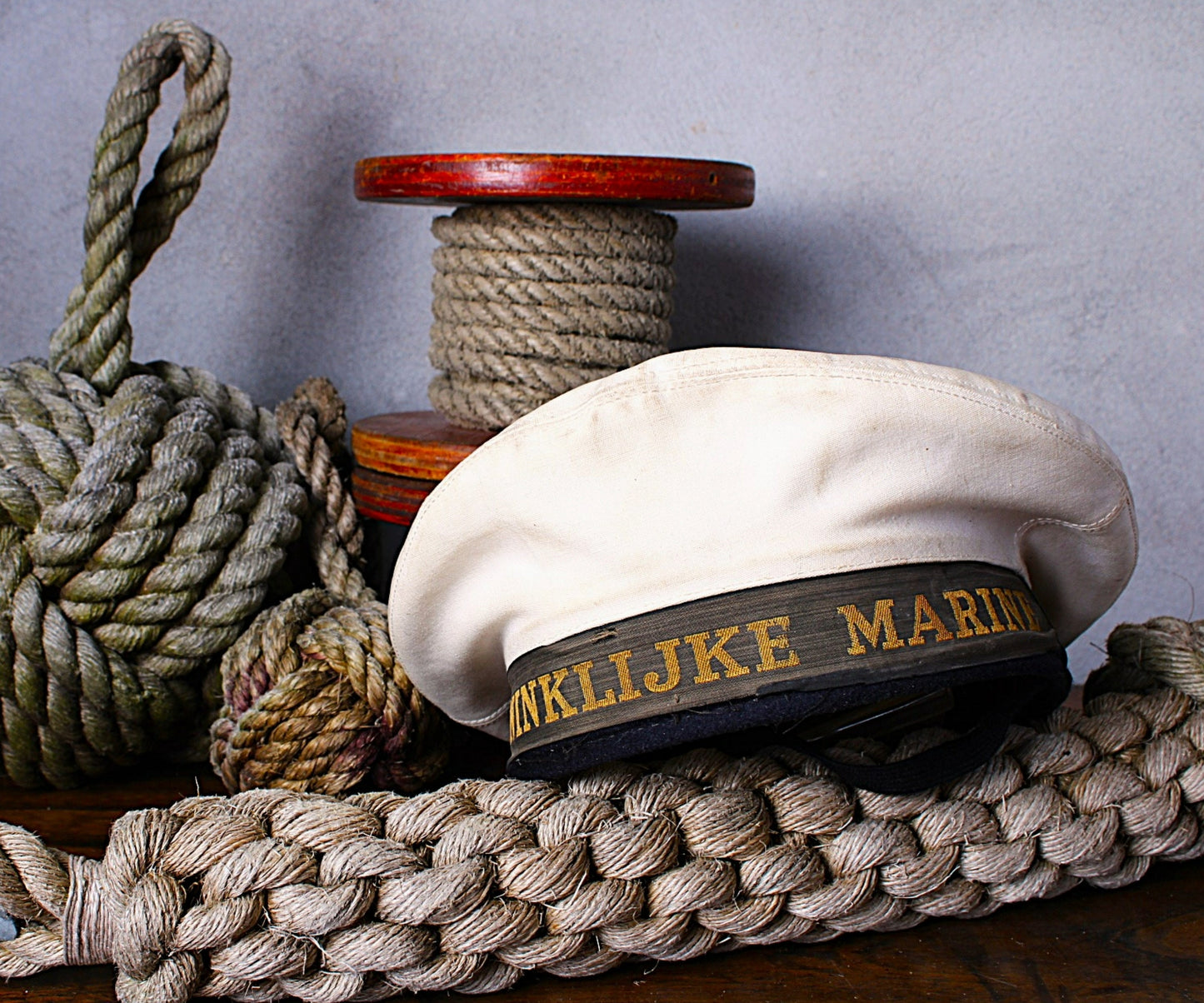 Unieke Nederlandse Koninklijke Marine Pet - Vintage uit de Jaren '40 - Een Historisch Verzamelobject - Prachtig cadeau - Gratis Verzending