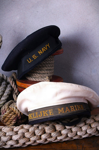 Unieke Nederlandse Koninklijke Marine Pet - Vintage uit de Jaren '40 - Een Historisch Verzamelobject - Prachtig cadeau - Gratis Verzending