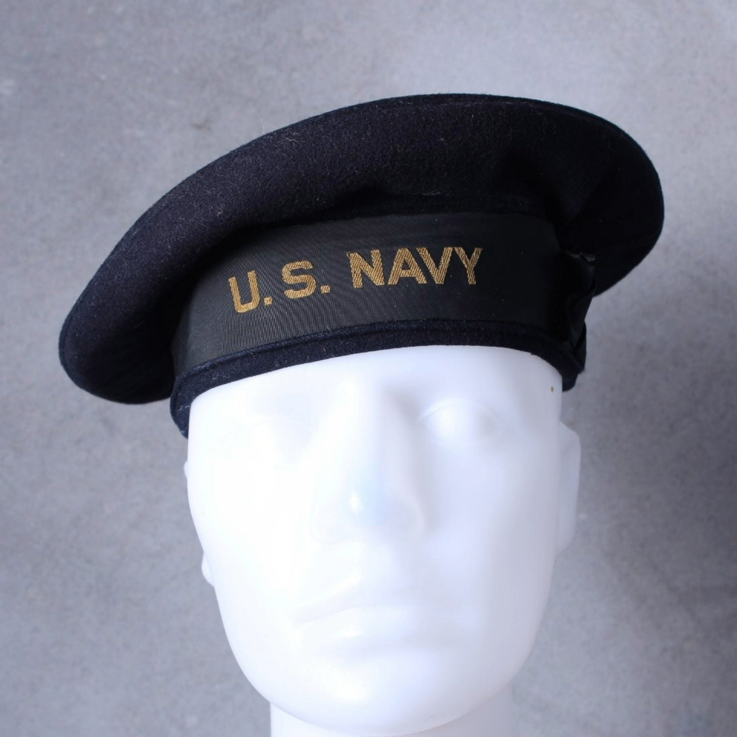 Authentieke WWII US Navy "Donald Duck" Plattemuts van USS Lizardfish Onderzeeër Bemanningslid J.M. Hill