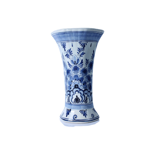 Prachtige Delfts Blauwe Vaas uit de Vroege Jaren '60 - Gratis verzending - Home Decoration - Nederlandse geschiedenis - Bloemen - Vintage
