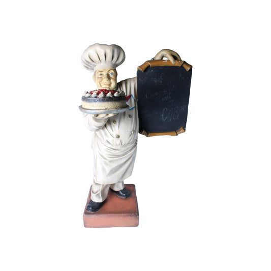 Vintage Reclamebord / Standbeeld van Bakker en/of Chef uit de Jaren '50 - Gratis Verzending - Home Decoration - Kitchen Decoration - Vintage