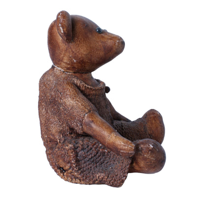 Bronskleurige Teddybeer - Handgemaakt in Engeland - Zittend 23 cm - Gratis Verzending - Kunst - Uniek - Leren teddybeer - Vintage Teddybeer