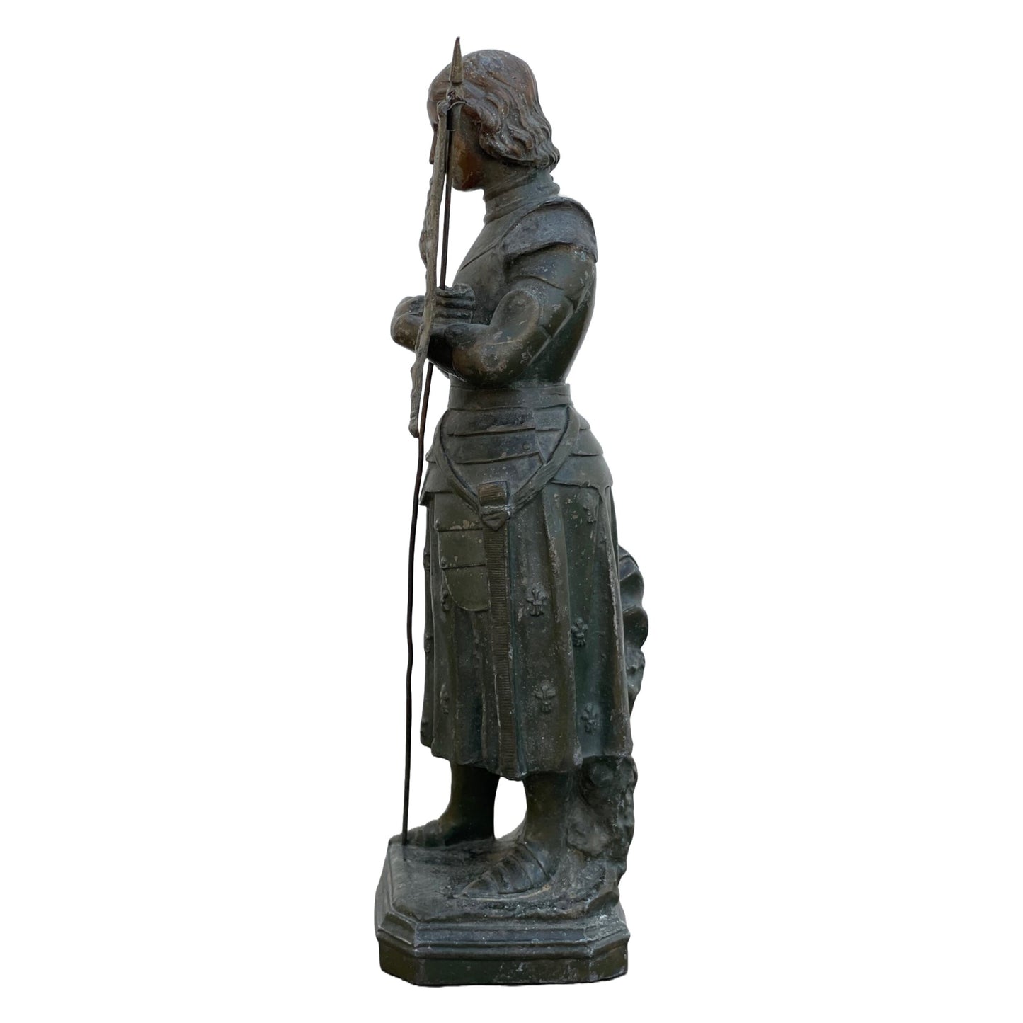 Jeanne dArc - Beautiful Bronze Sculpture by D. Saudinos Ritouret - Free Shipping - Religious Art - French History - Feminism