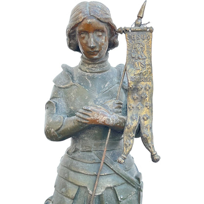 Jeanne dArc - Beautiful Bronze Sculpture by D. Saudinos Ritouret - Free Shipping - Religious Art - French History - Feminism