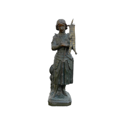 Jeanne dArc - Beautiful Bronze Sculpture by D. Saudinos Ritouret - Free Shipping - Religious Art - French History - Feminism