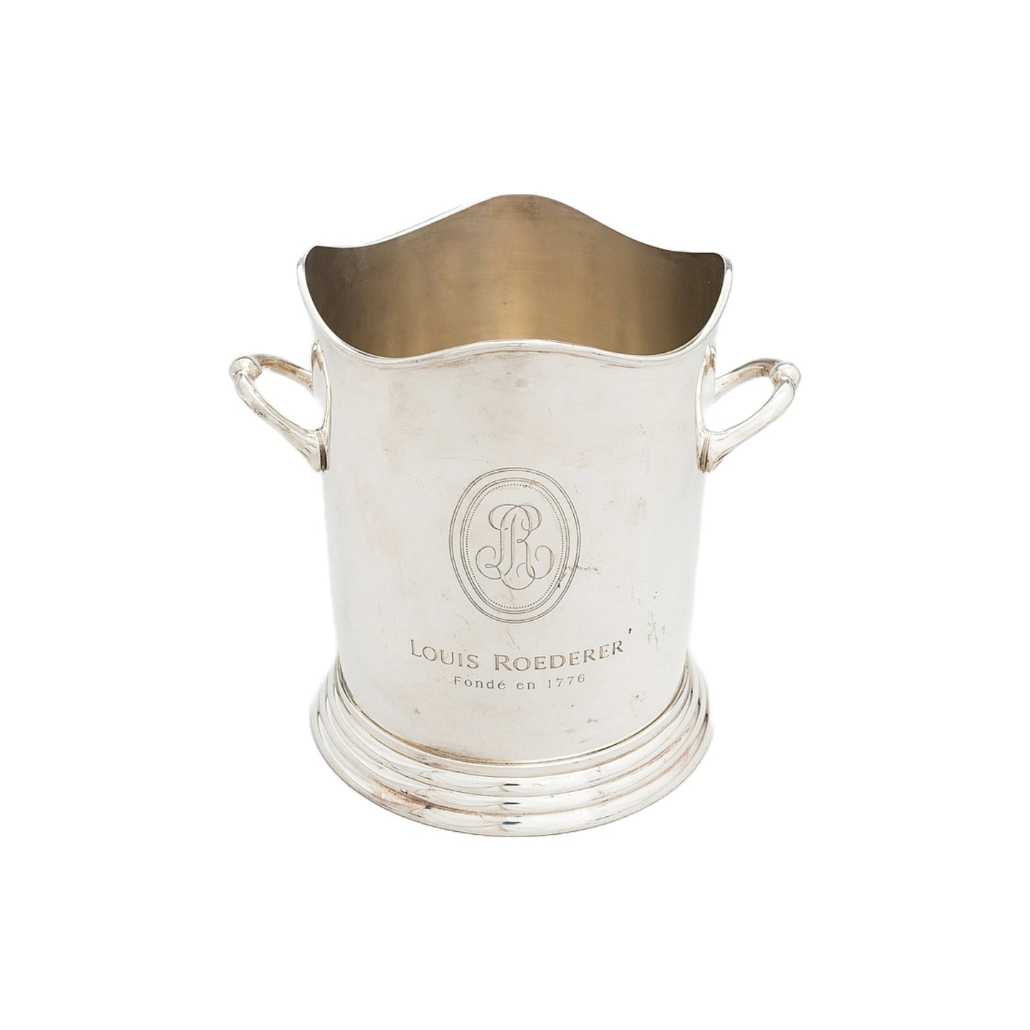 Champagne Cooler - Silver Plated Brass - Louis Roederer - Free Shipping - Top Piece - Great Gift - Vintage - Antique - Champagne - Gift