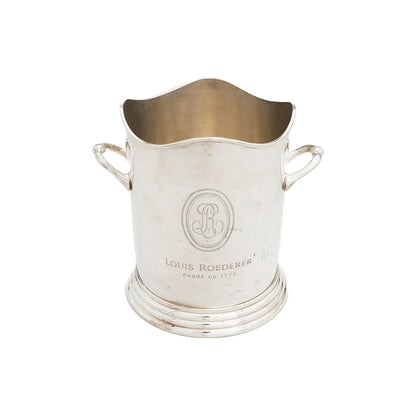 Champagne Cooler - Silver Plated Brass - Louis Roederer - Free Shipping - Top Piece - Great Gift - Vintage - Antique - Champagne - Gift