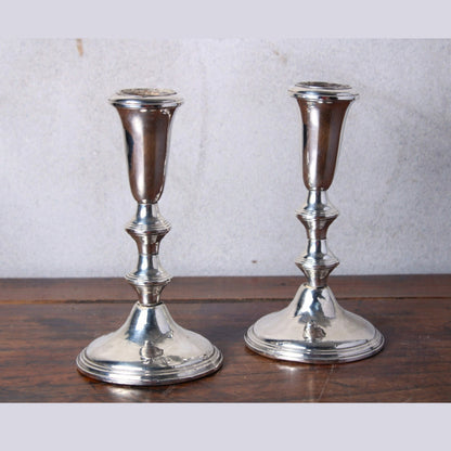 Two Large Weighted 925 Silver Candle Holders from Empire Sterling - Antique - Vintage - Candle Holders - Candles - Free Shipping