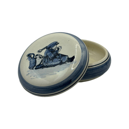 Prachtig Delfts Blauw Schaaltje met Traditioneel Design - Handgeschilderd - Perfecte Conditie - 6 cm Hoog, 13 cm Diameter  Gratis Verzending