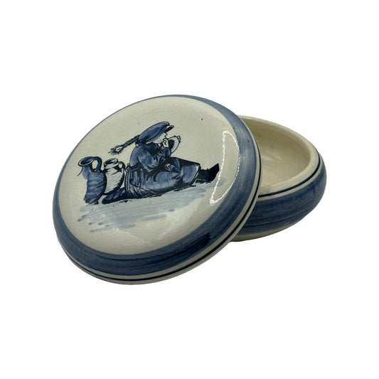Prachtig Delfts Blauw Schaaltje met Traditioneel Design - Handgeschilderd - Perfecte Conditie - 6 cm Hoog, 13 cm Diameter  Gratis Verzending