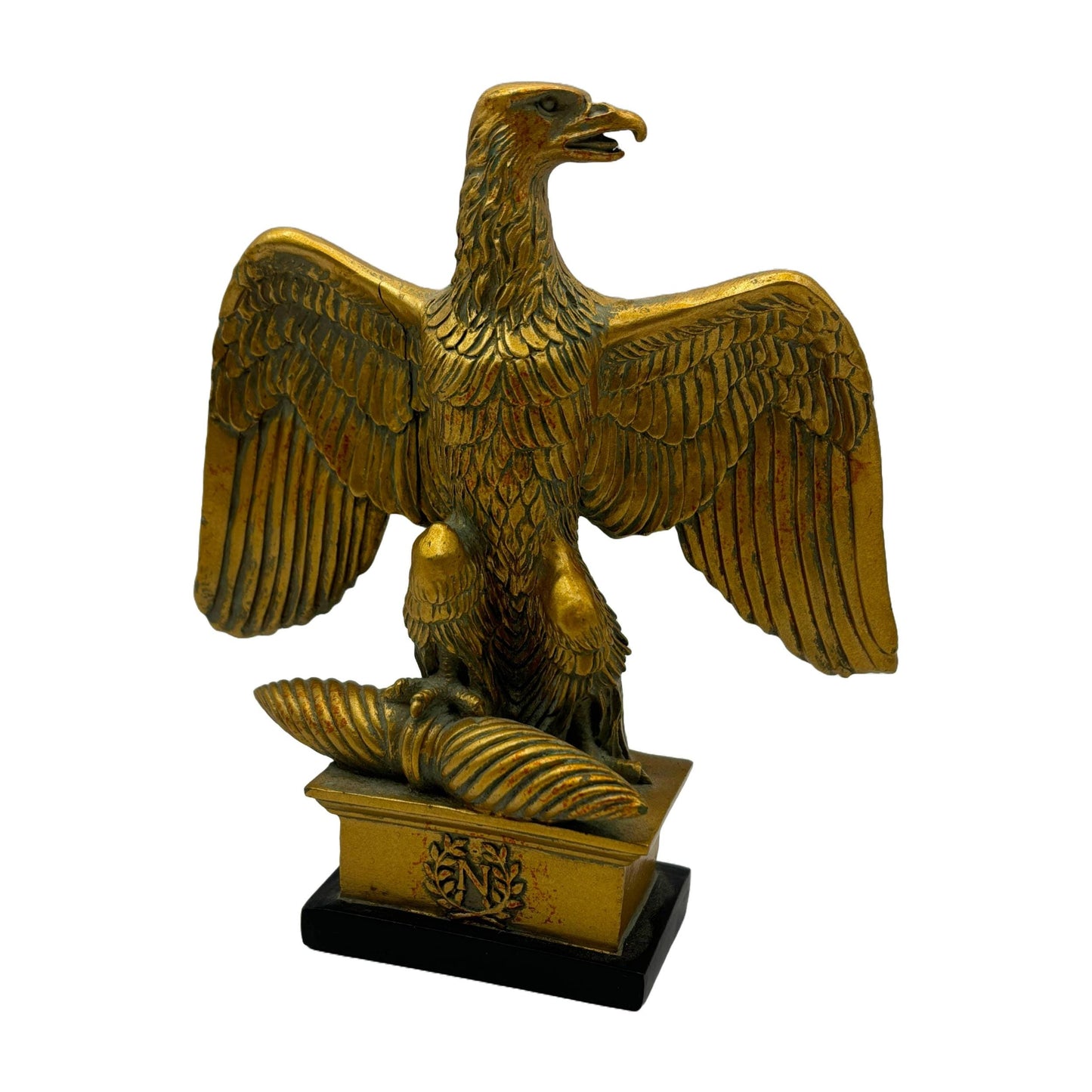 Schitterend Napoleonisch Adelaar Beeld - Handgemaakt - Symbool van Kracht en Macht - 14 cm Hoog - Perfecte Staat - Historisch Verzamelobject